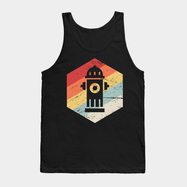 Retro Vintage Fire Hydrant Icon Tank Top by MeatMan